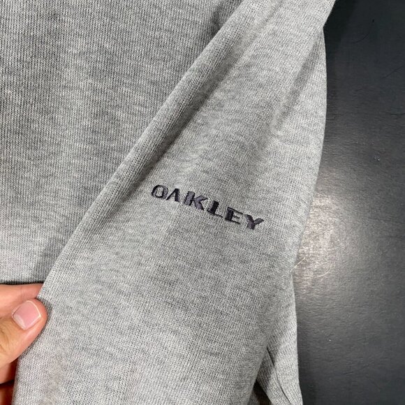 Y2K Oakley Scatter Skull Quarter Zip Sweater Gray mens size Large - Picture 4 of 8